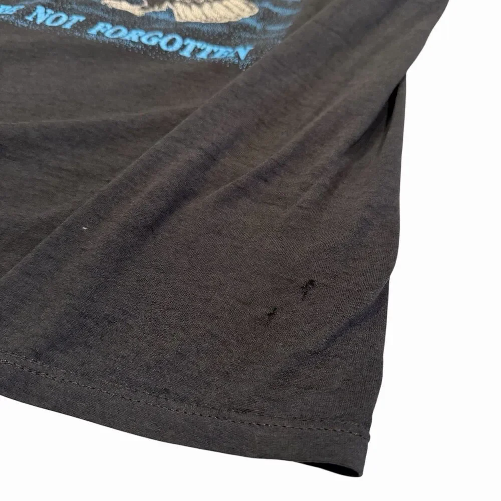 Jerzees Vintage T-Shirt‎ POW MIA Veteran Washington Memorial Black Men's 2XL